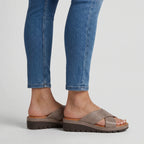 Elara - Women's Metallic Crisscross Platform Sandals