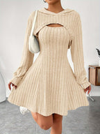 Elara - Women's Stylish Knit Dress with Cut-Out Detail