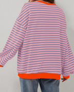 Elara - Women's Vibrant Striped Sweatshirt