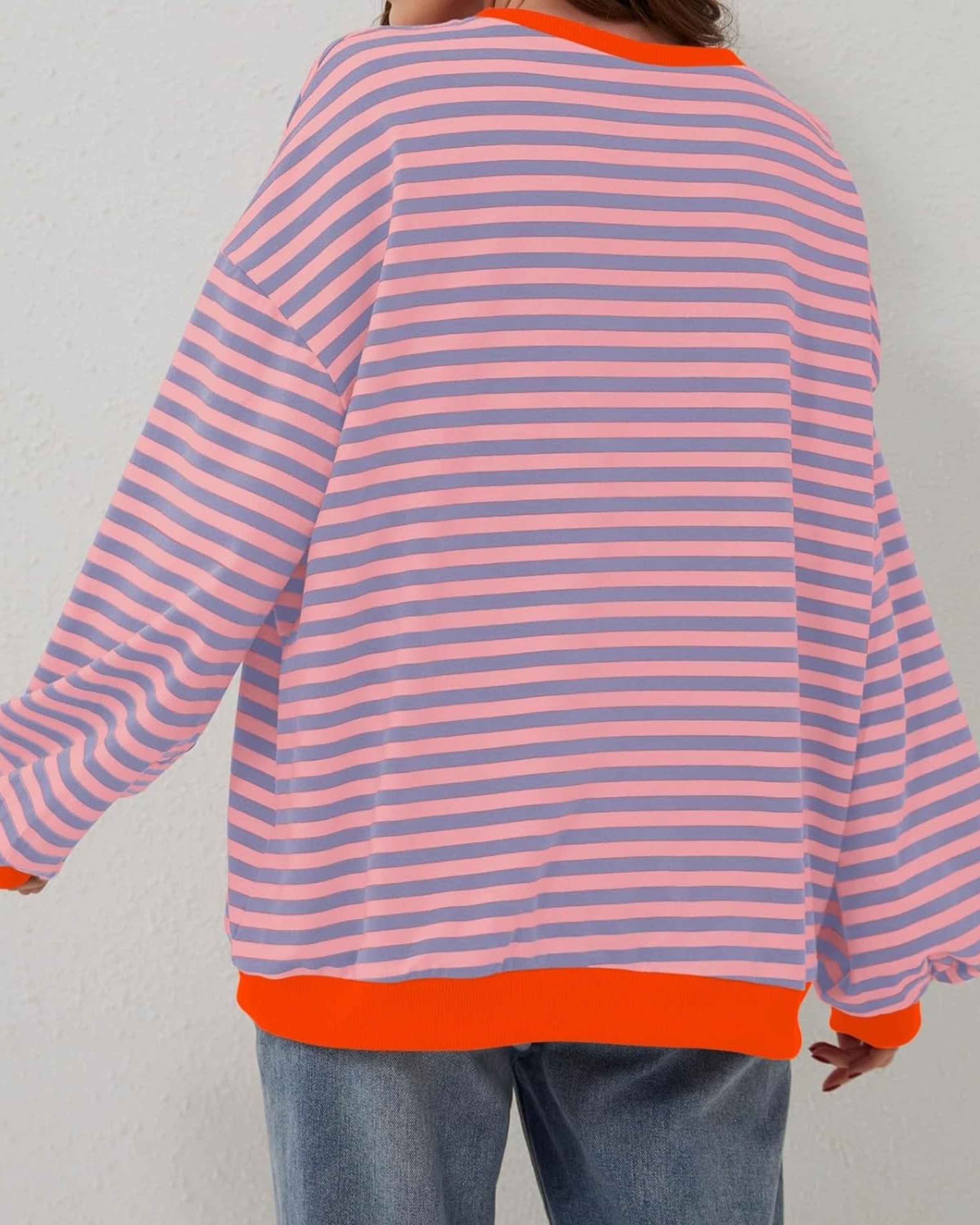 Elara - Women's Vibrant Striped Sweatshirt