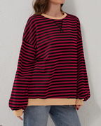 Elara - Women's Vibrant Striped Sweatshirt