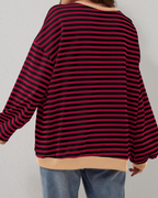 Elara - Women's Vibrant Striped Sweatshirt