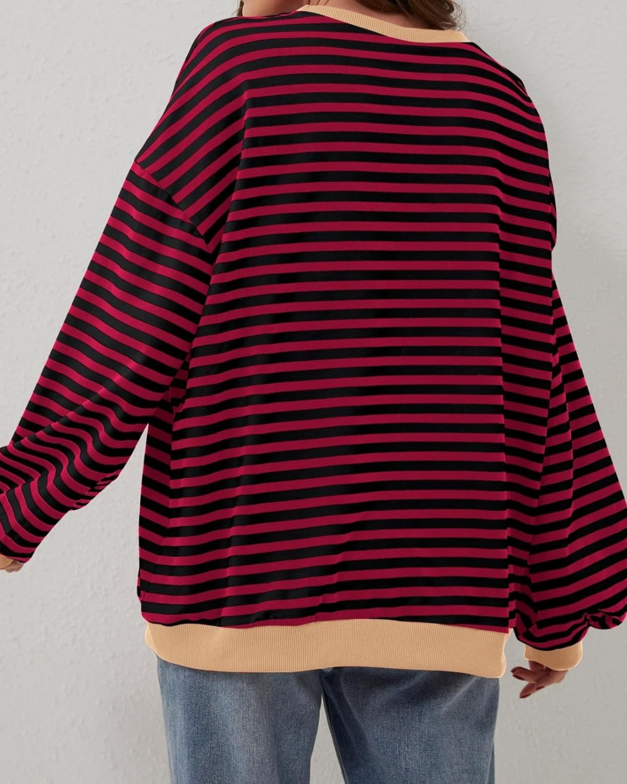 Elara - Women's Vibrant Striped Sweatshirt