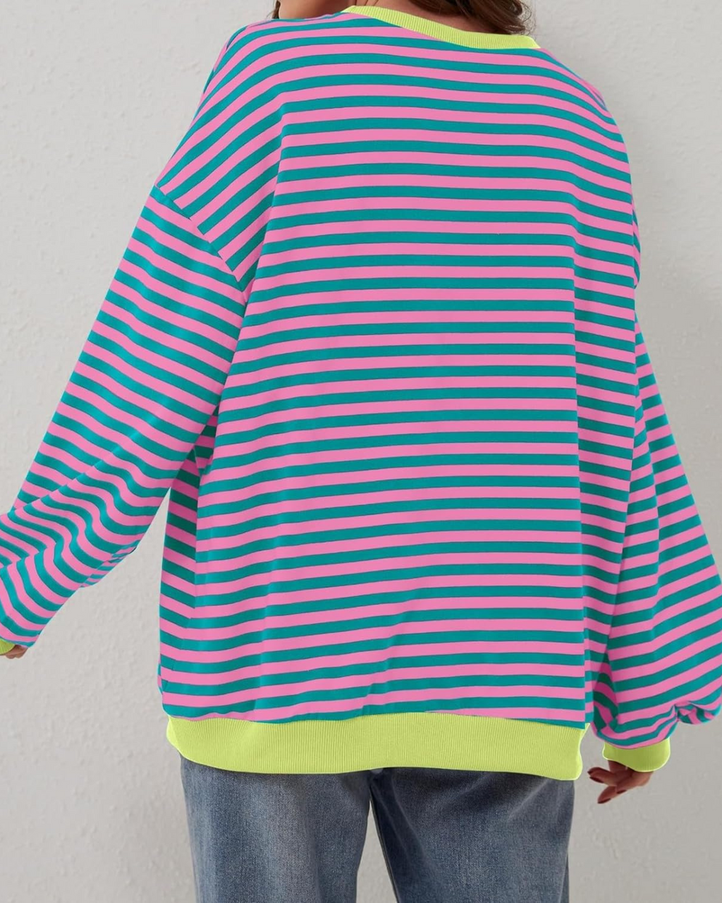 Elara - Women's Vibrant Striped Sweatshirt
