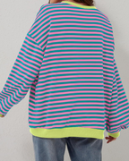 Elara - Women's Vibrant Striped Sweatshirt