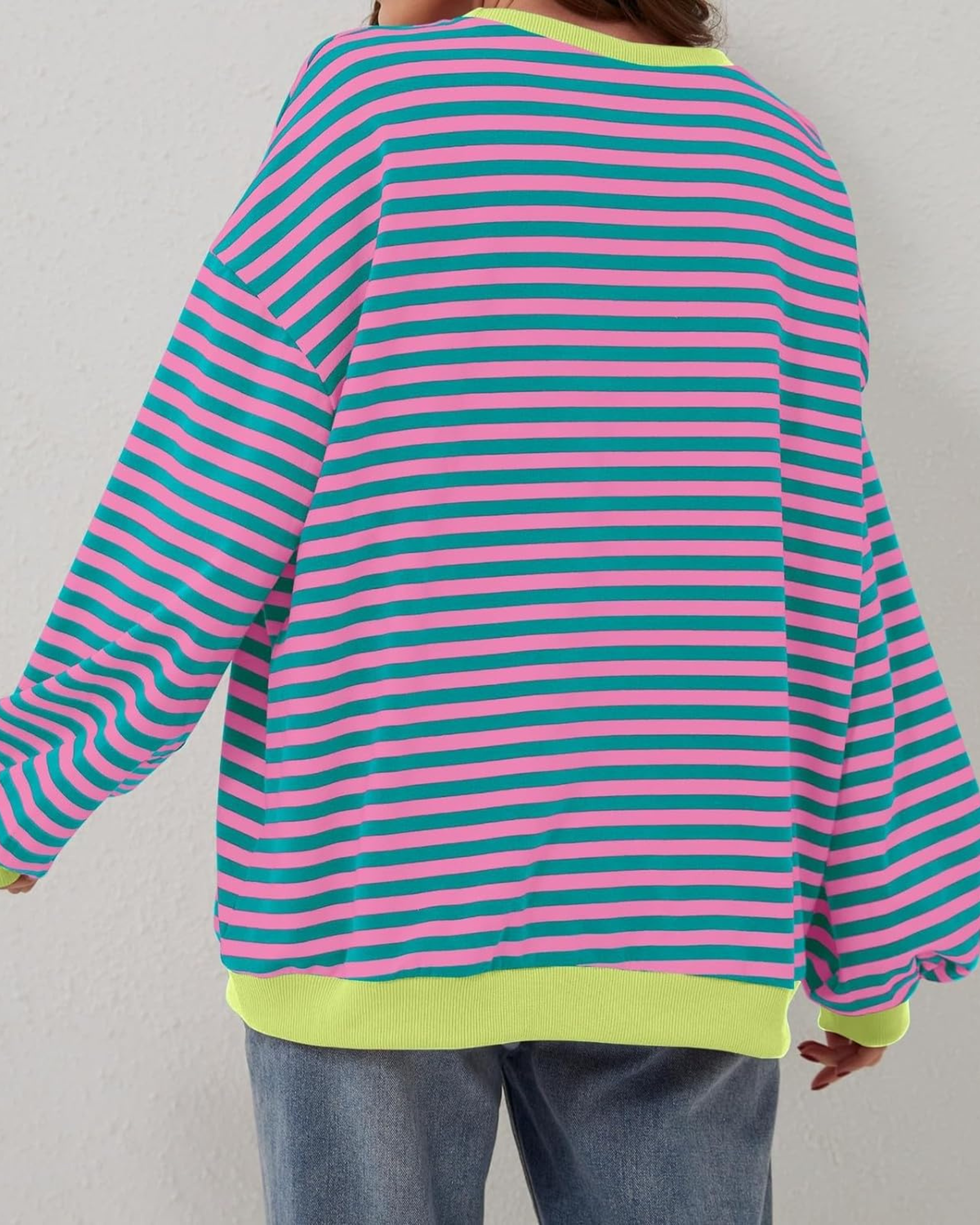 Elara - Women's Vibrant Striped Sweatshirt