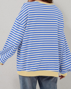 Elara - Women's Vibrant Striped Sweatshirt