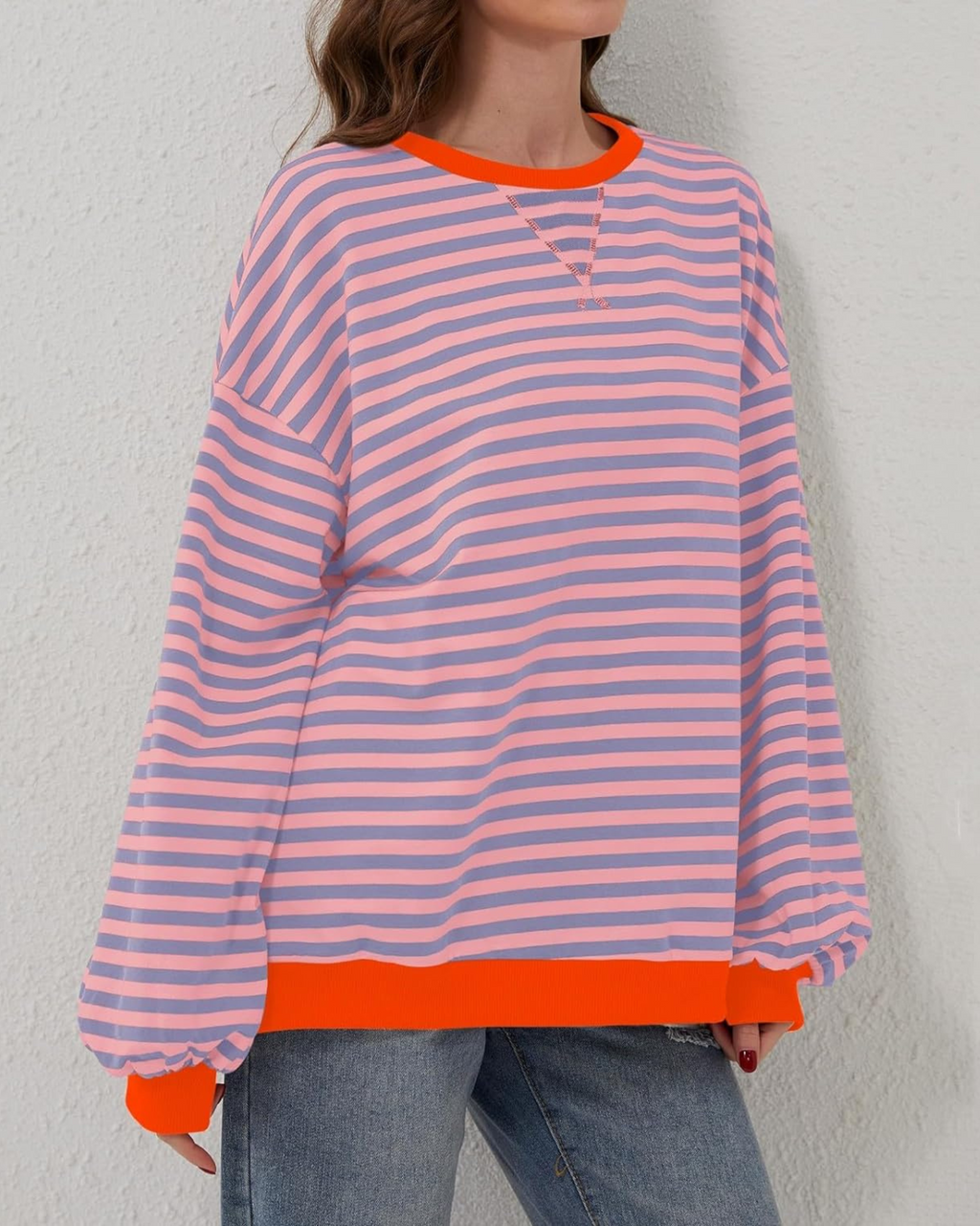 Elara - Women's Vibrant Striped Sweatshirt