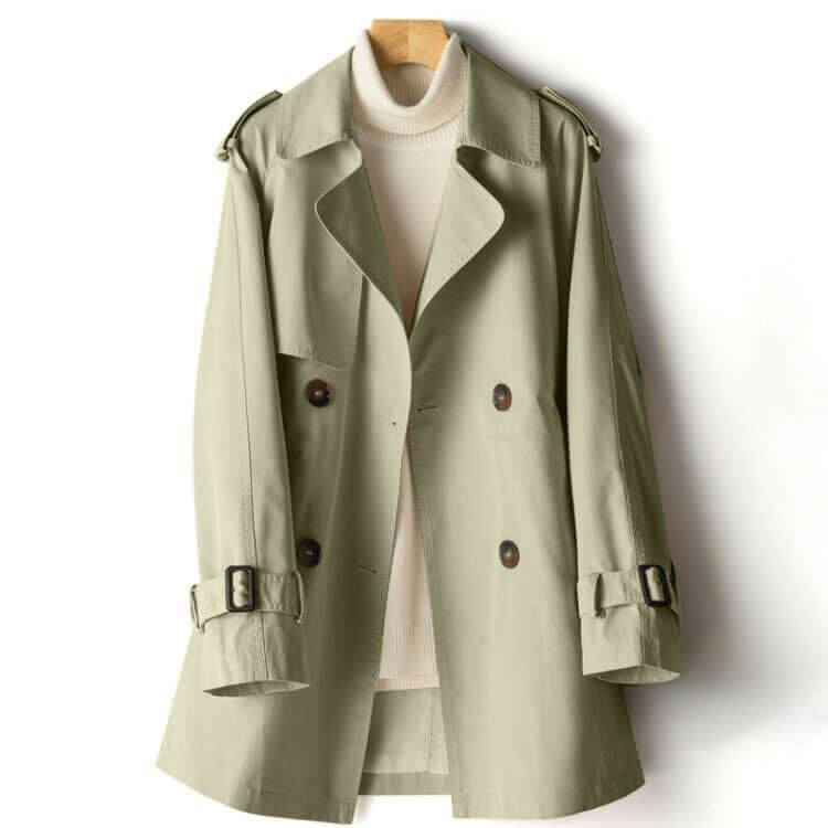 Elodie - Women's Classic Double-Breasted Trench Coat