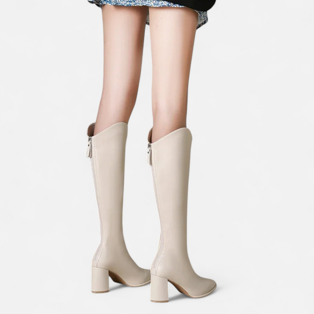 Elodie - Women's Elegant Knee High Heeled Boots