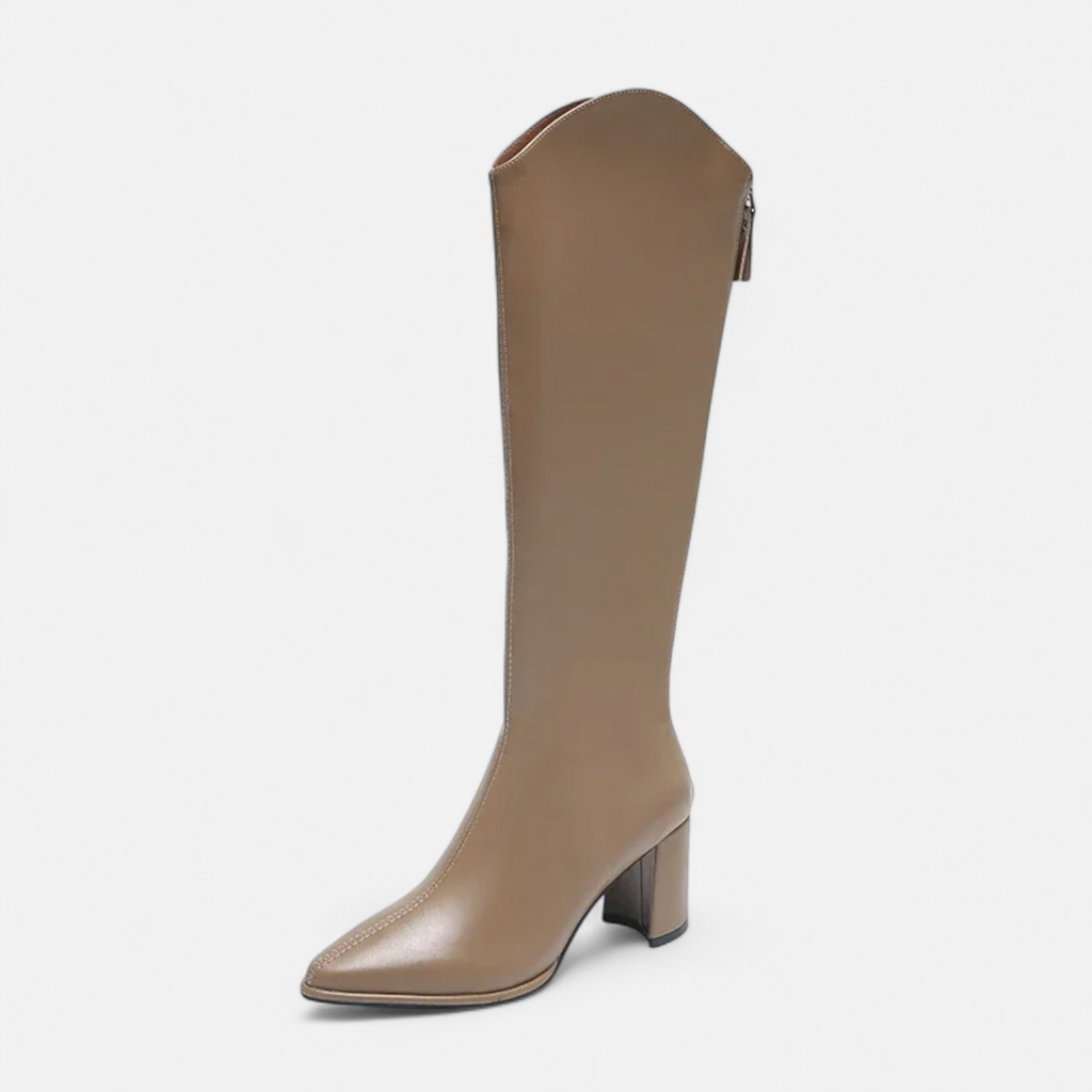 Elodie - Women's Elegant Knee High Heeled Boots