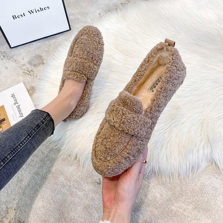 Eloise - Women's Cosy Faux Shearling Loafers