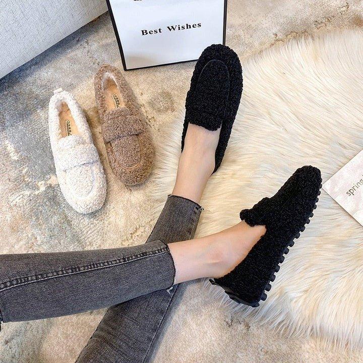 Eloise - Women's Cosy Faux Shearling Loafers