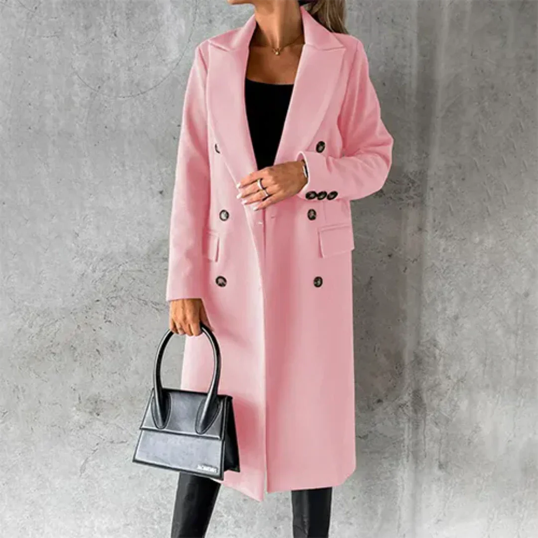 Elowen - Women's Chic Double-Breasted Winter Trench Coat
