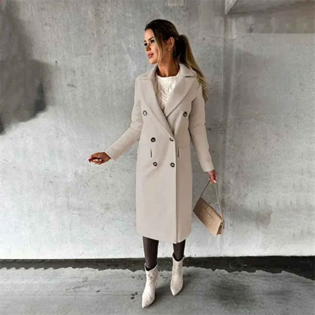 Elowen - Women's Chic Double-Breasted Winter Trench Coat