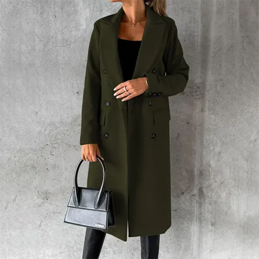 Elowen - Women's Chic Double-Breasted Winter Trench Coat
