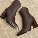 Elowen - Women's Pointed Toe Zip Boots