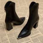 Elowen - Women's Pointed Toe Zip Boots