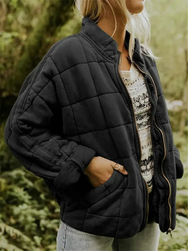 Esme - Women's Oversized Quilted Bomber Jacket