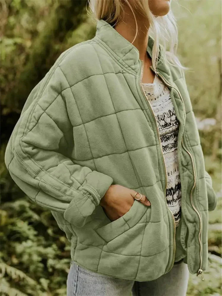 Esme - Women's Oversized Quilted Bomber Jacket
