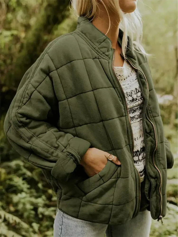 Esme - Women's Oversized Quilted Bomber Jacket