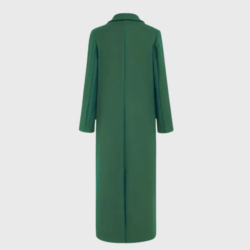 Evelina - Women's Chic Double-Breasted Longline Coat