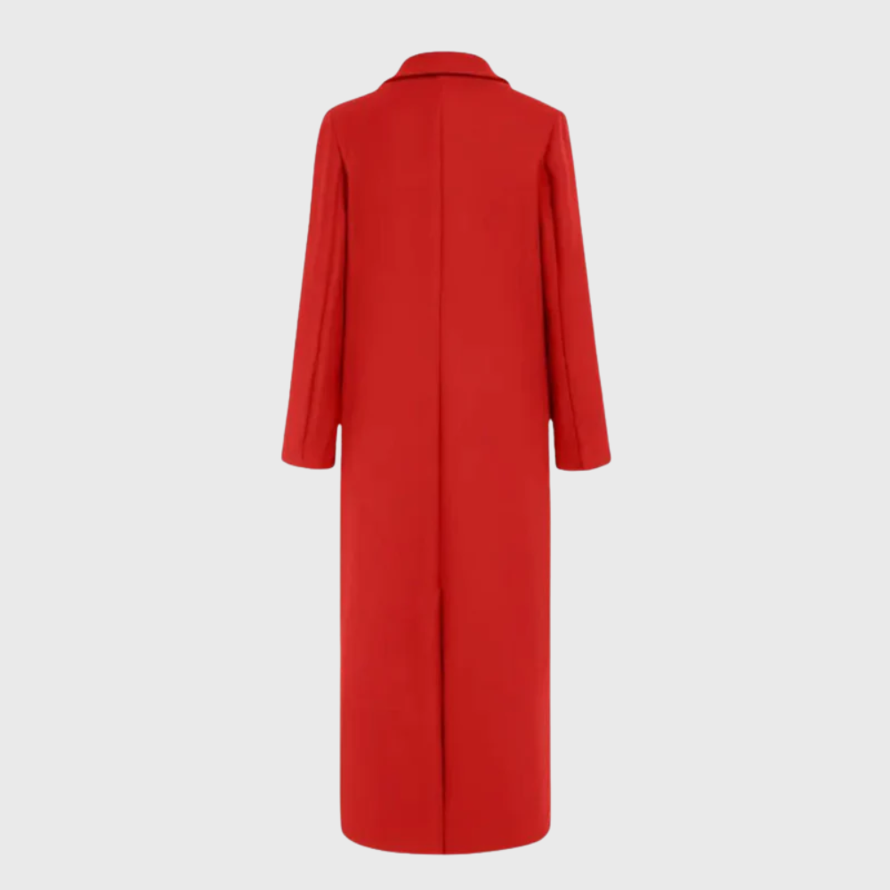 Evelina - Women's Chic Double-Breasted Longline Coat