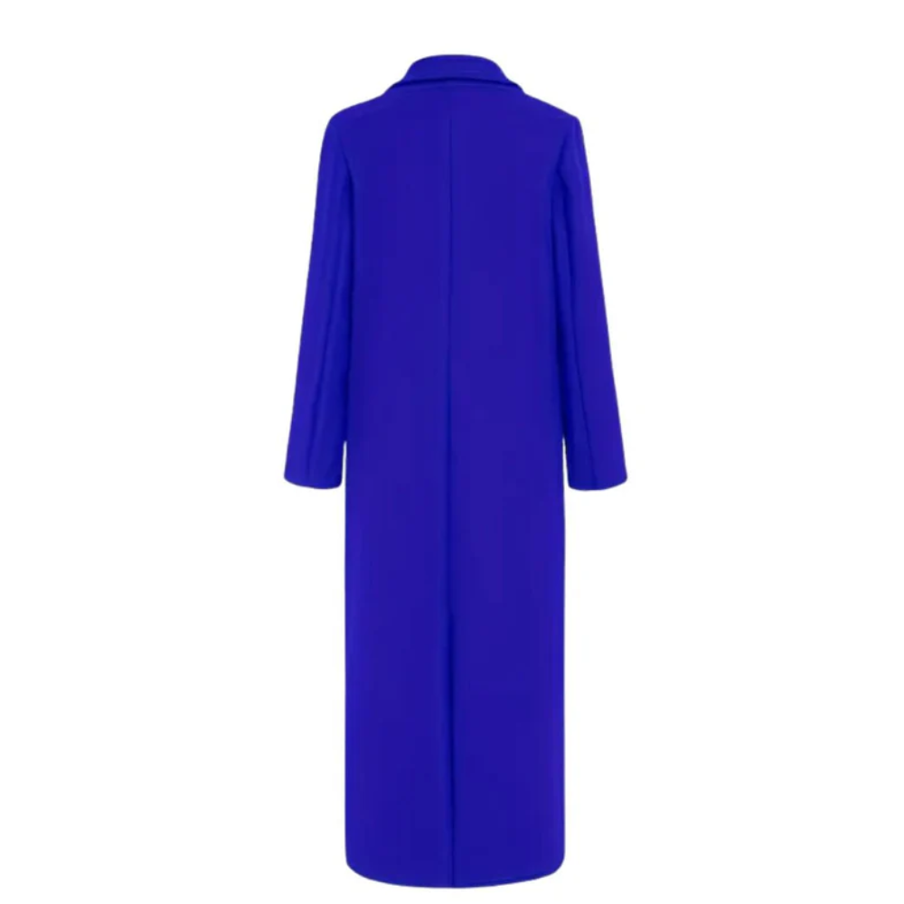 Evelina - Women's Chic Double-Breasted Longline Coat