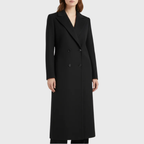 Evelina - Women's Chic Double-Breasted Longline Coat