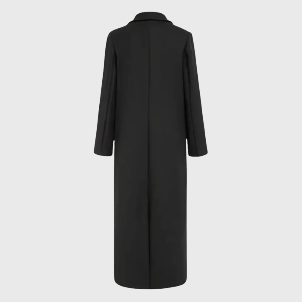 Evelina - Women's Chic Double-Breasted Longline Coat