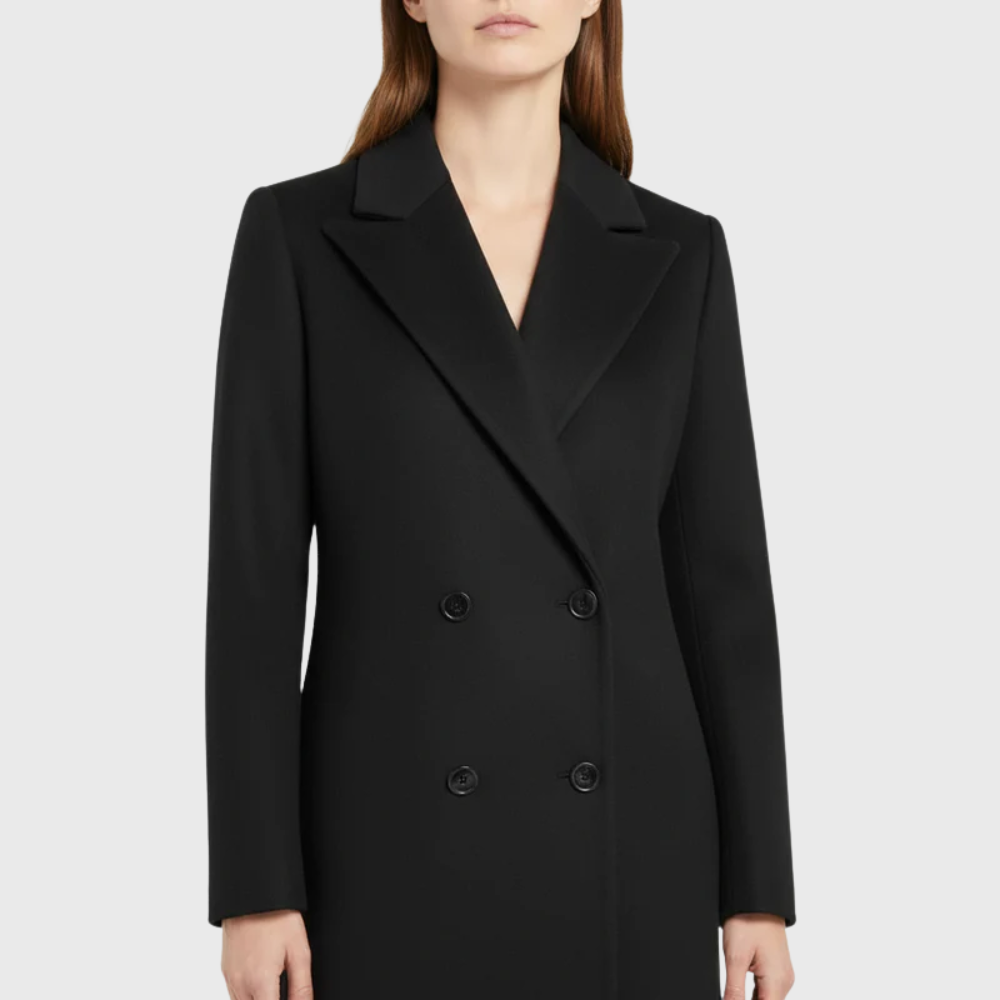 Evelina - Women's Chic Double-Breasted Longline Coat