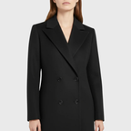 Evelina - Women's Chic Double-Breasted Longline Coat
