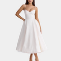 Evelina - Women's Elegant Pleated Midi Sun Dress