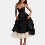 Evelina - Women's Elegant Pleated Midi Sun Dress