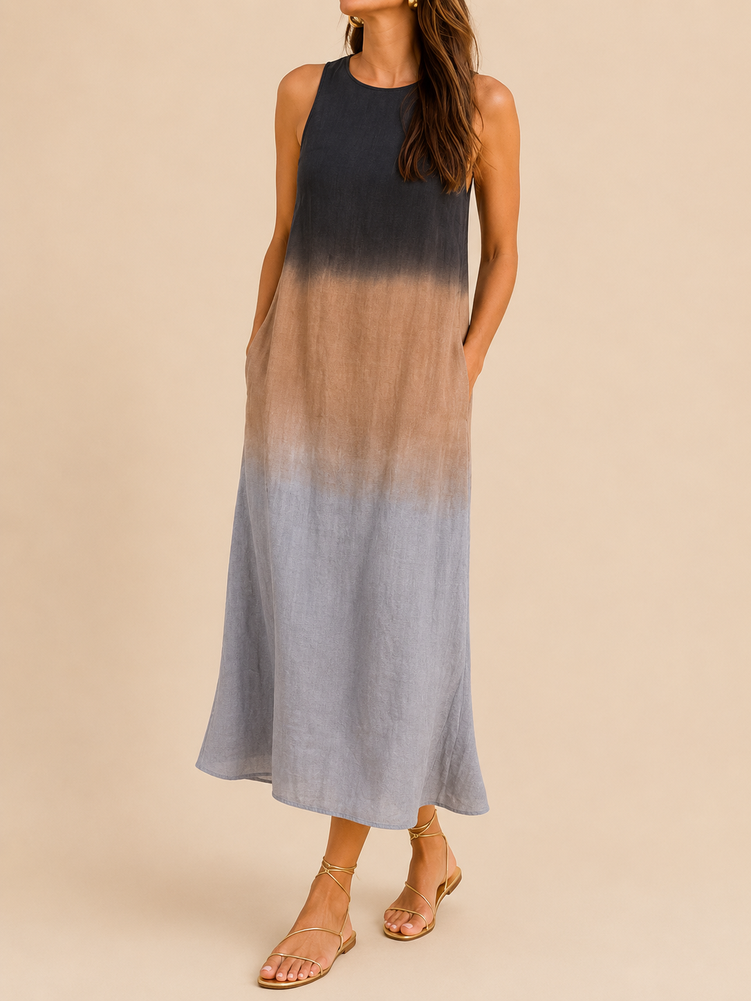 Felicity | Women's Ombre Sleeveless Midi Dress