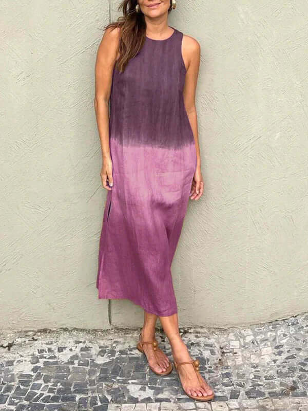 Felicity - Women's Ombre Sleeveless Midi Dress