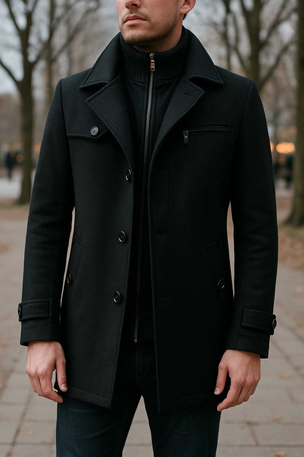 Finn - Men's Classic Double-Breasted Trench Coat