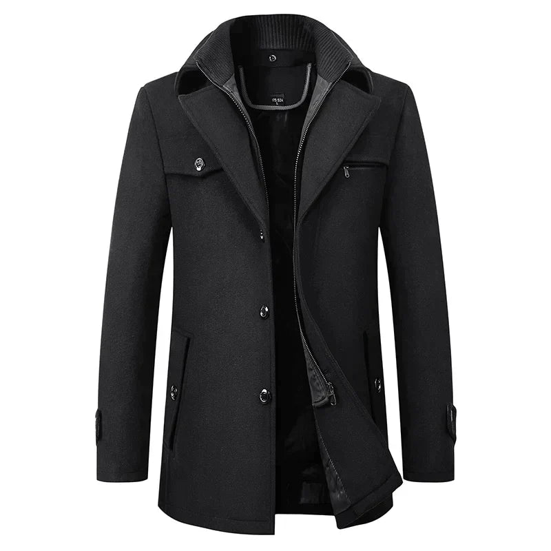 Finn - Men's Classic Double-Breasted Trench Coat