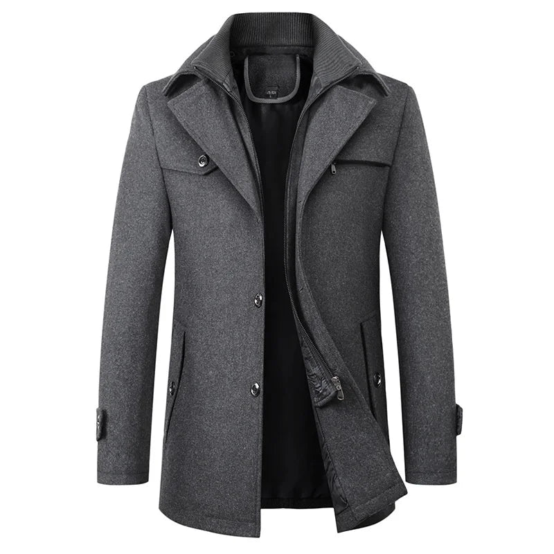 Finn - Men's Classic Double-Breasted Trench Coat
