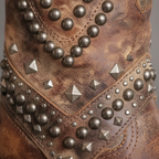 Fleur - Women's Embellished Knee High Boots with Stud Detail