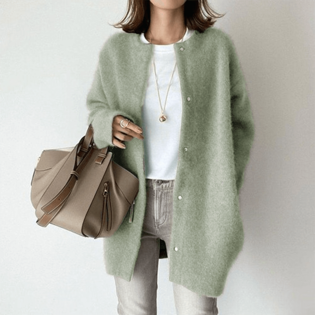 Freya - Women's Button-Up Knit Cardigan