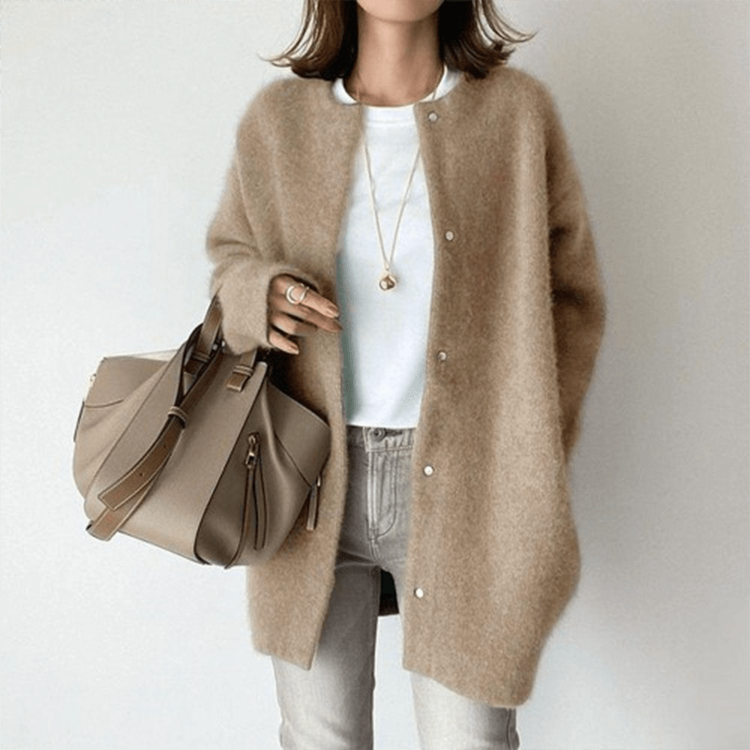Freya - Women's Button-Up Knit Cardigan