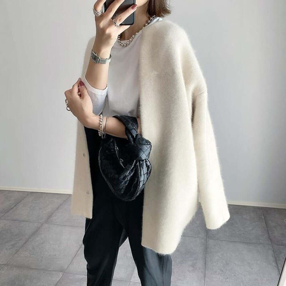 Freya - Women's Button-Up Knit Cardigan
