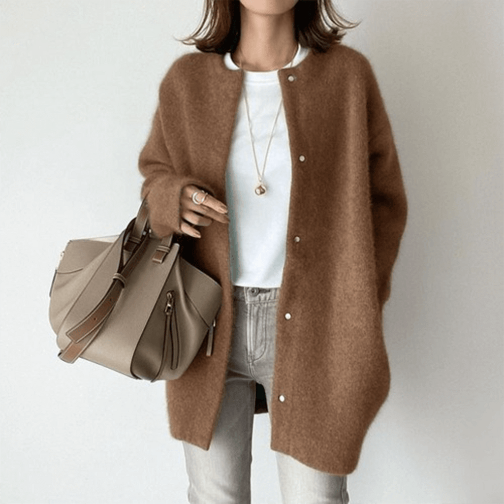 Freya - Women's Button-Up Knit Cardigan