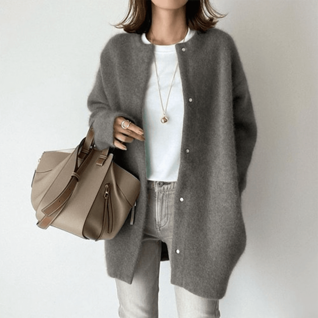 Freya - Women's Button-Up Knit Cardigan