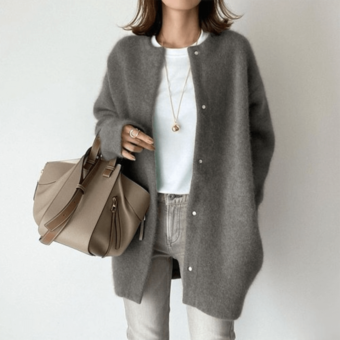 Freya - Women's Button-Up Knit Cardigan