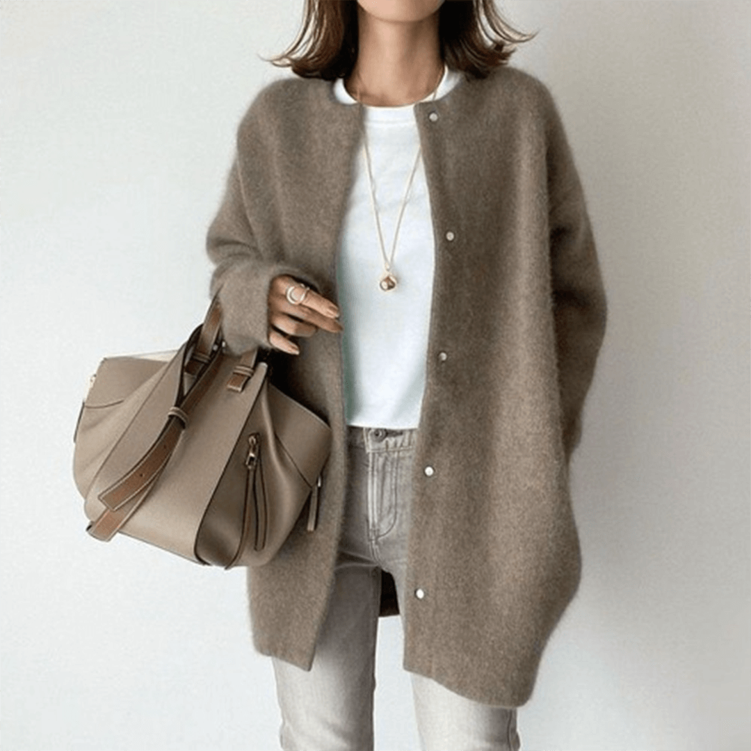 Freya - Women's Button-Up Knit Cardigan