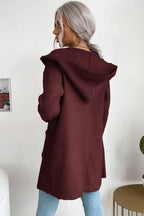 Freya - Women's Casual Open Front Hooded Cardigan