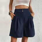 Freya - Women's Stylish Pleated Shorts