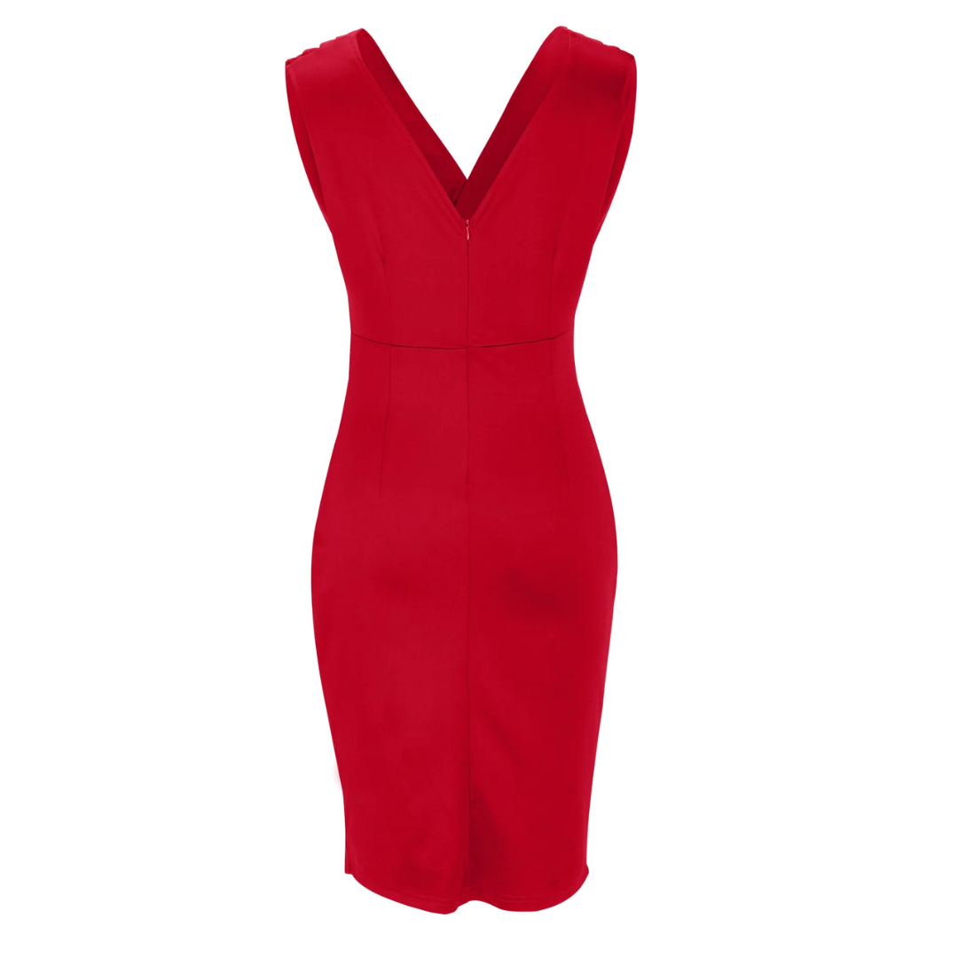 Giselle - Women's Elegant Party Dress with Pleat Detail